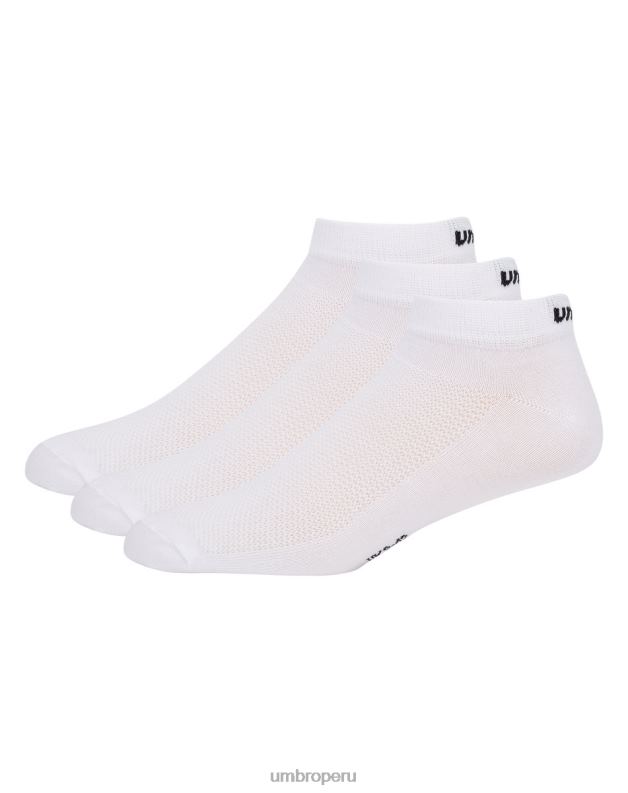 Pack de 3 calcetines deportivos hombres ropa 64RRH254 Umbro blanco negro