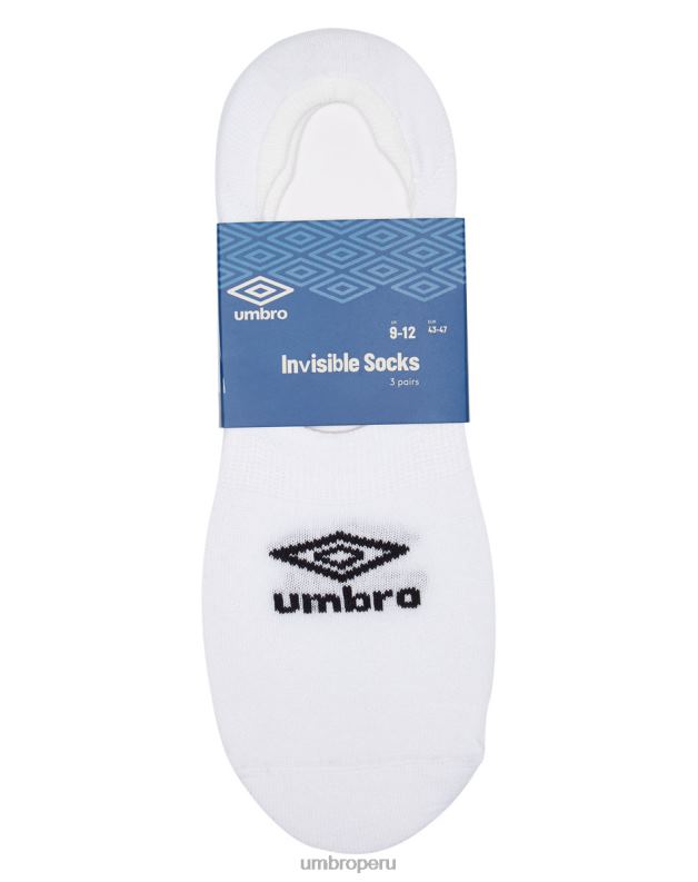 Pack de 3 calcetines invisibles. hombres ropa 64RRH255 Umbro blanco negro