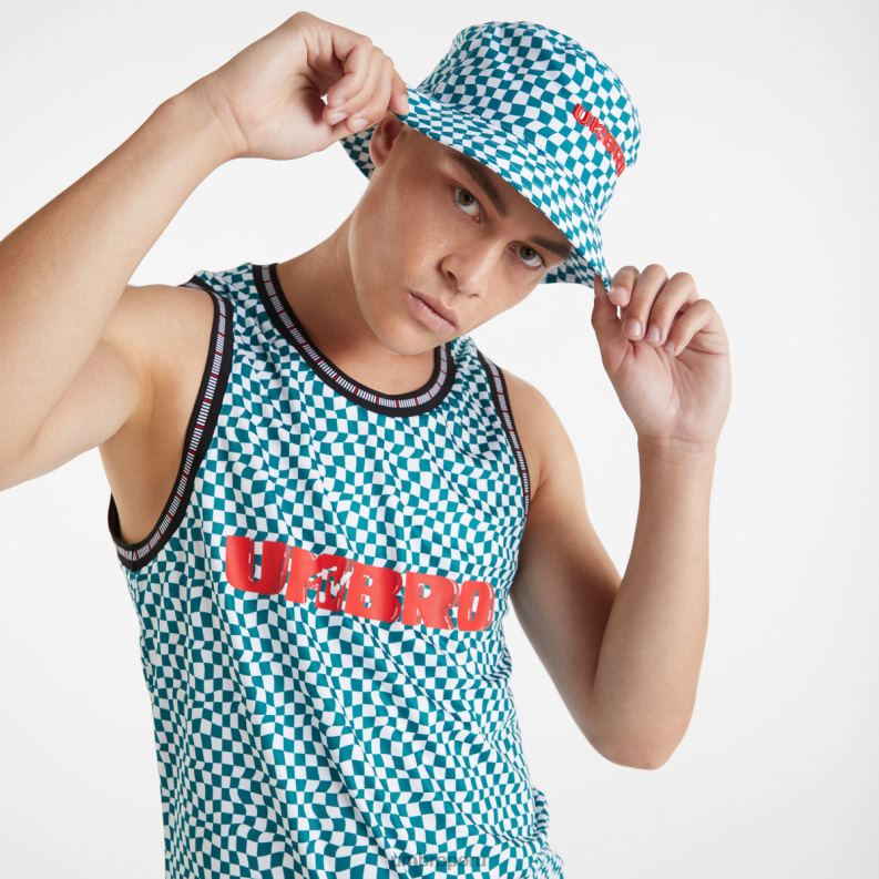 sombrero de cubo mtv hombres accesorios 64RRH270 Umbro abeto sombreado/blanco brillante