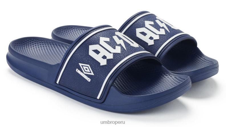 diapositivas ac/dc hombres calzado 64RRH340 Umbro patriota azul/blanco