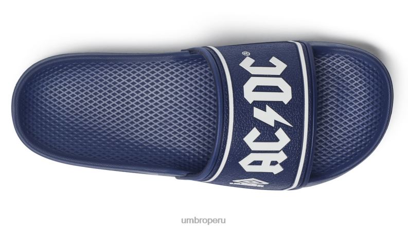 diapositivas ac/dc hombres calzado 64RRH340 Umbro patriota azul/blanco