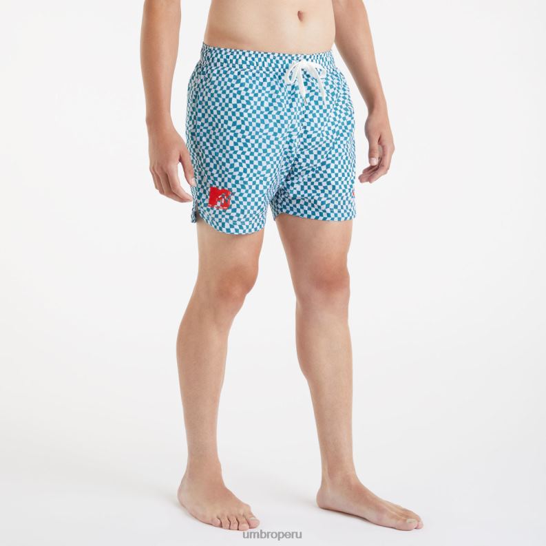 mtv nadar corto hombres ropa 64RRH203 Umbro abeto sombreado/blanco brillante