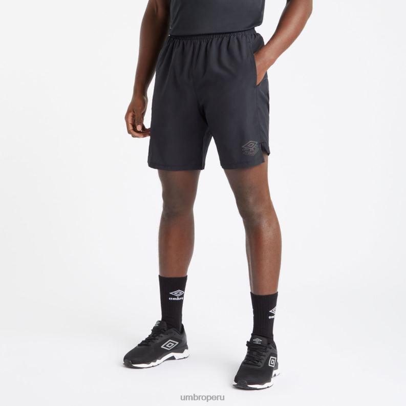 pantalón corto tejido de entrenamiento profesional hombres ropa 64RRH198 Umbro negro