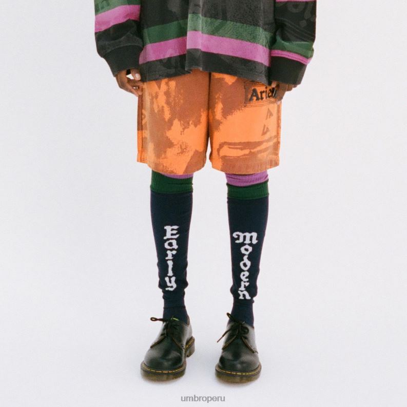 pantalones cortos aries pro 64 hombres ropa 64RRH193 Umbro morado/naranja/negro