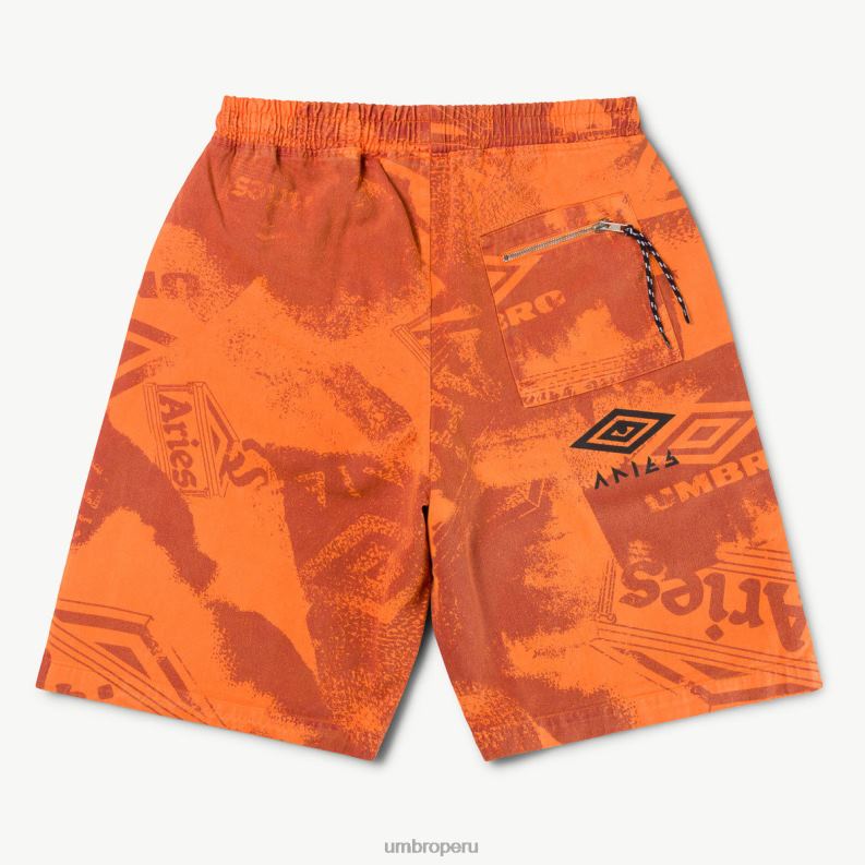 pantalones cortos aries pro 64 hombres ropa 64RRH193 Umbro morado/naranja/negro