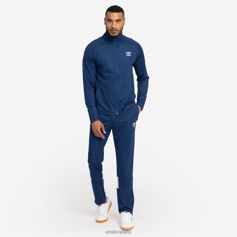 traje de punto de entrenamiento total hombres ropa 64RRH189 Umbro dos azul marino/blanco
