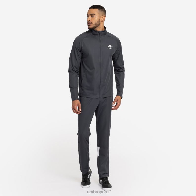 traje de punto de entrenamiento total hombres ropa 64RRH191 Umbro carbono/blanco