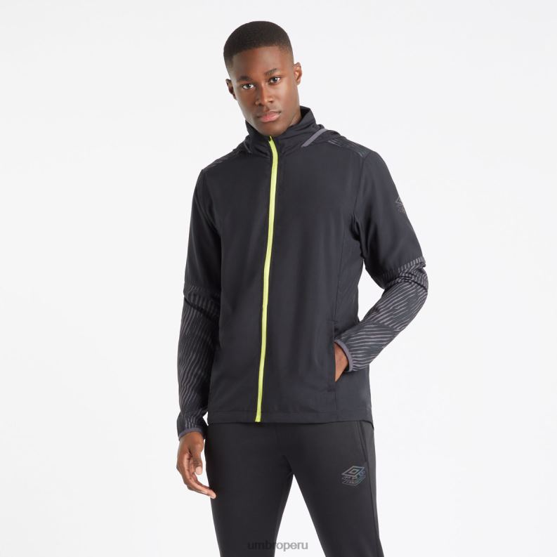 chaqueta de ducha con gráfico de entrenamiento profesional hombres ropa 64RRH234 Umbro negro/periscopio/lima