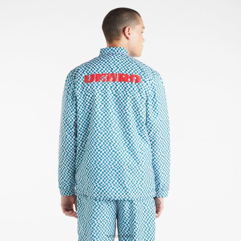 chaqueta de entrenador mtv hombres ropa 64RRH229 Umbro abeto sombreado/blanco brillante