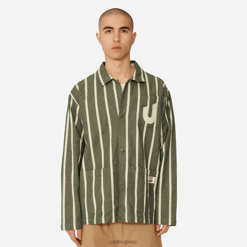 chaqueta de árbitro a rayas ymc hombres ropa 64RRH247 Umbro crema de selva tropical/cannoli