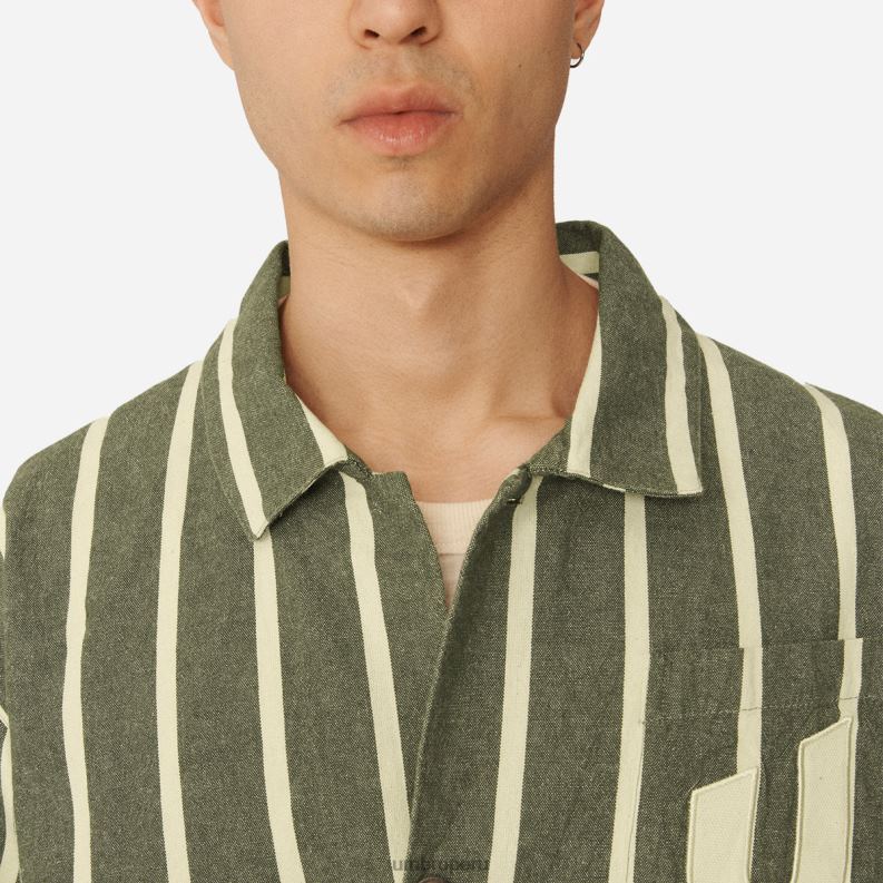 chaqueta de árbitro a rayas ymc hombres ropa 64RRH247 Umbro crema de selva tropical/cannoli