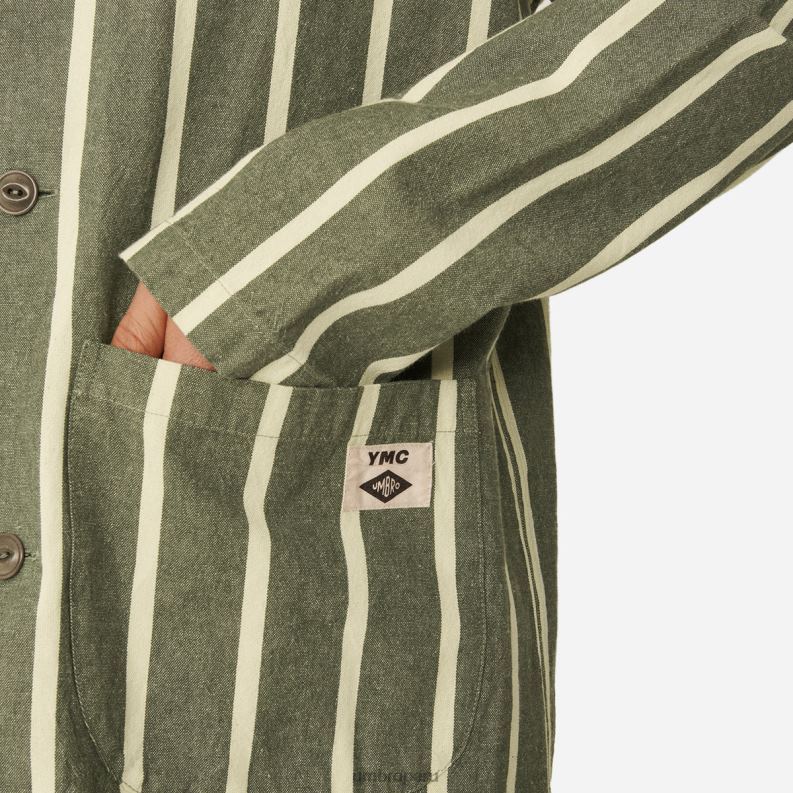 chaqueta de árbitro a rayas ymc hombres ropa 64RRH247 Umbro crema de selva tropical/cannoli