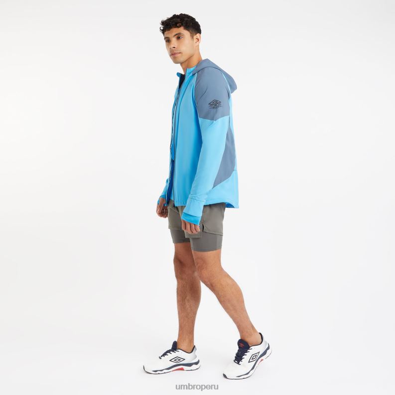 chaqueta ligera de entrenamiento profesional elite hombres ropa 64RRH230 Umbro malibu azul/mar de bering