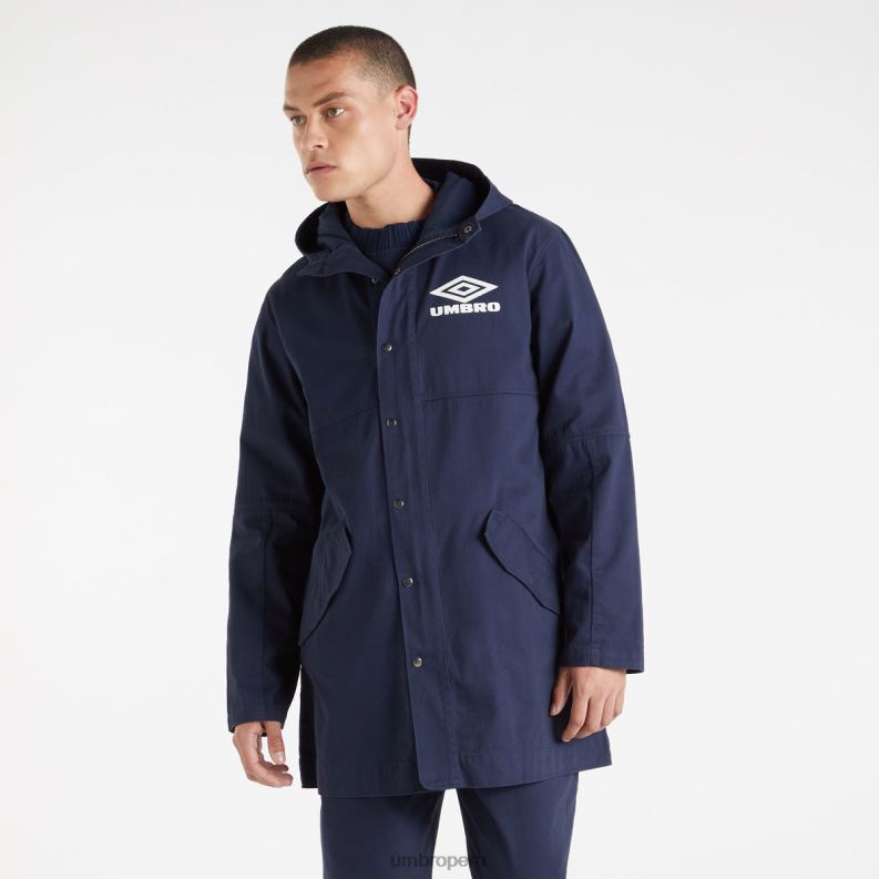 parka de perforación hombres ropa 64RRH232 Umbro azul marino oscuro