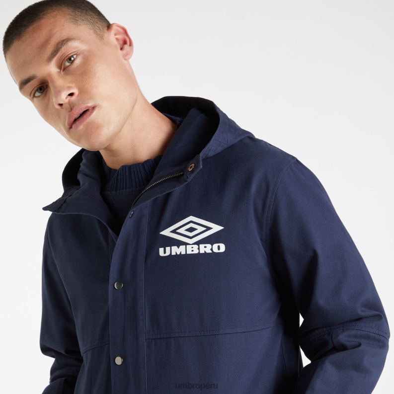 parka de perforación hombres ropa 64RRH232 Umbro azul marino oscuro