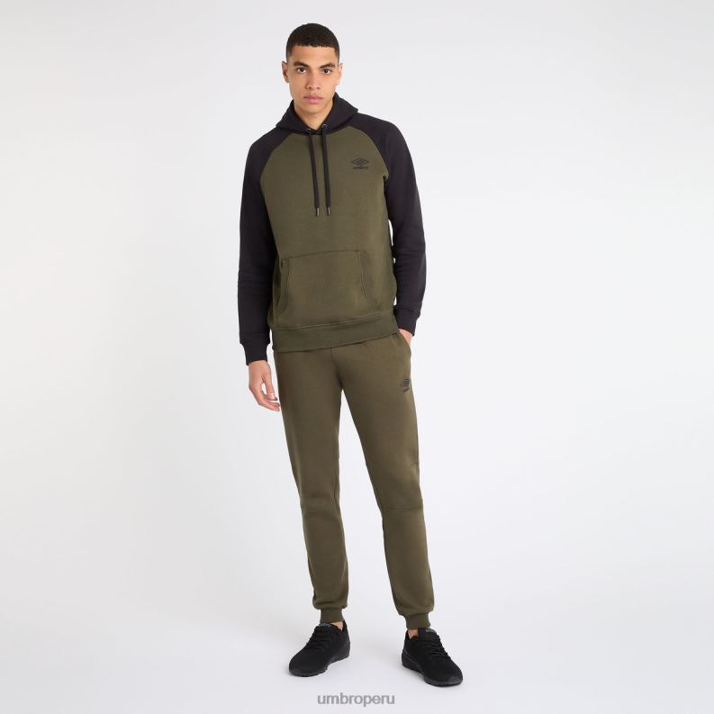 joggers ajustados centrales hombres ropa 64RRH178 Umbro noche del bosque/negro