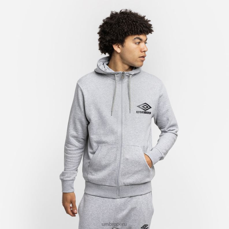 capucha de diamante zt hombres ropa 64RRH143 Umbro gris jaspeado/negro