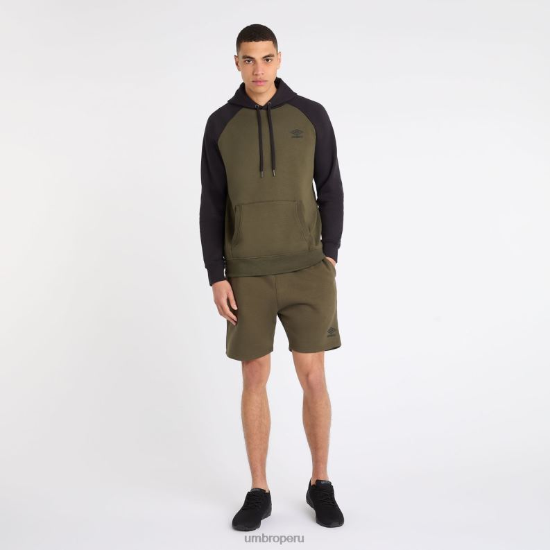 capucha raglán central hombres ropa 64RRH121 Umbro noche del bosque/negro