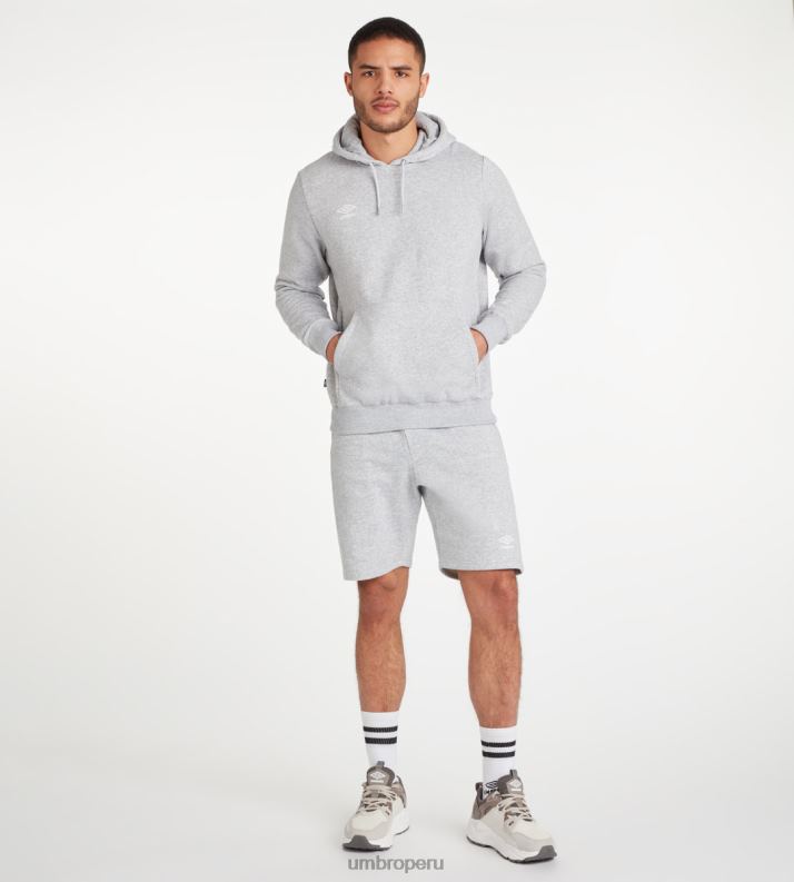 club de ocio con capucha hombres ropa 64RRH130 Umbro gris jaspeado/blanco