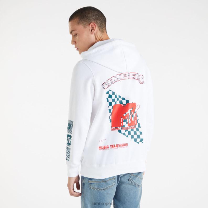 sudadera con capucha mtv hombres ropa 64RRH94 Umbro blanco brillante