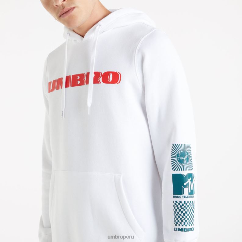 sudadera con capucha mtv hombres ropa 64RRH94 Umbro blanco brillante