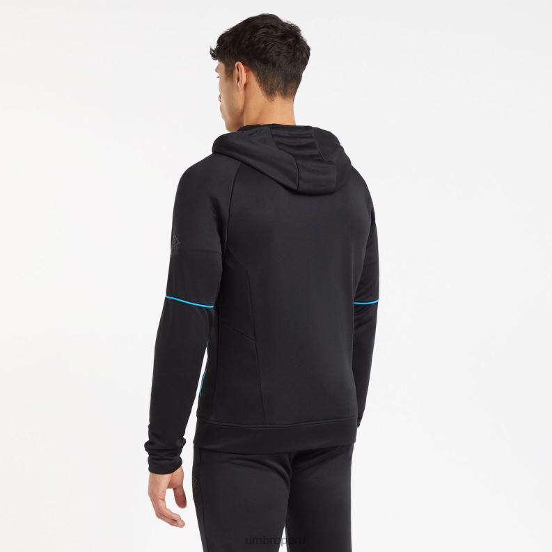 sudadera con capucha pro entrenamiento fz hombres ropa 64RRH99 Umbro negro/azul malibu