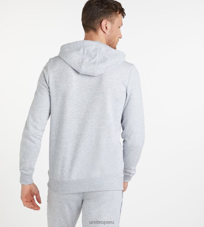 sudadera con capucha y logo grande - loopback hombres ropa 64RRH96 Umbro gris jaspeado/negro