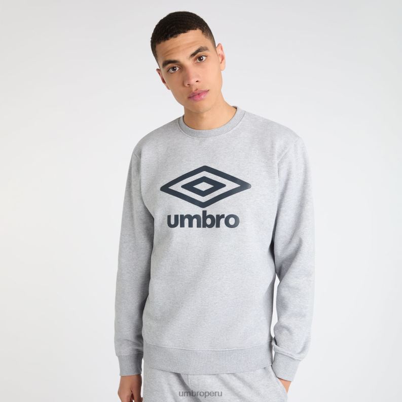 sudor central hombres ropa 64RRH115 Umbro gris jaspeado/azul universitario