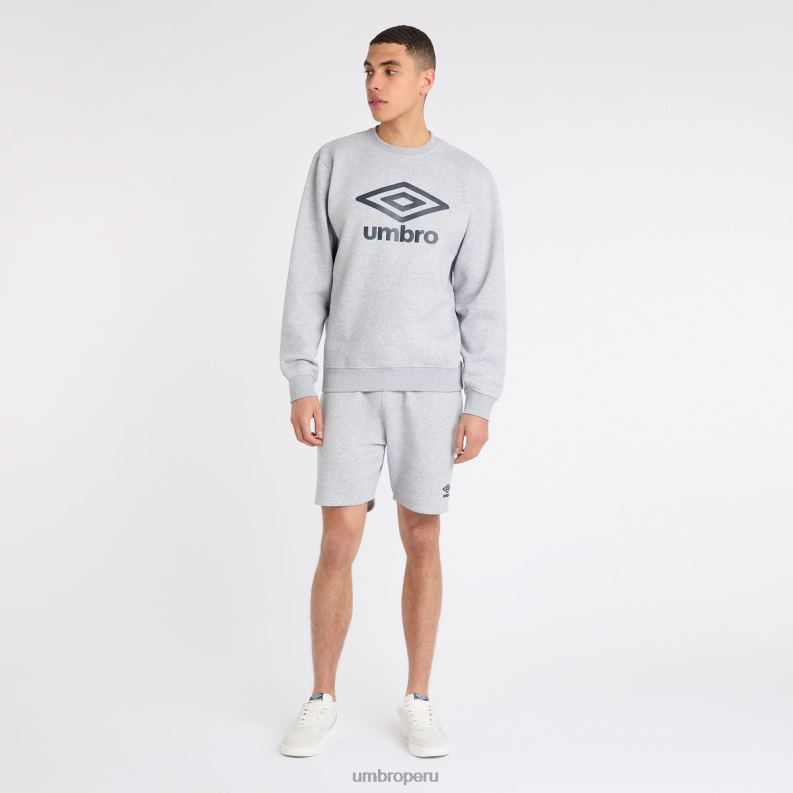 sudor central hombres ropa 64RRH115 Umbro gris jaspeado/azul universitario