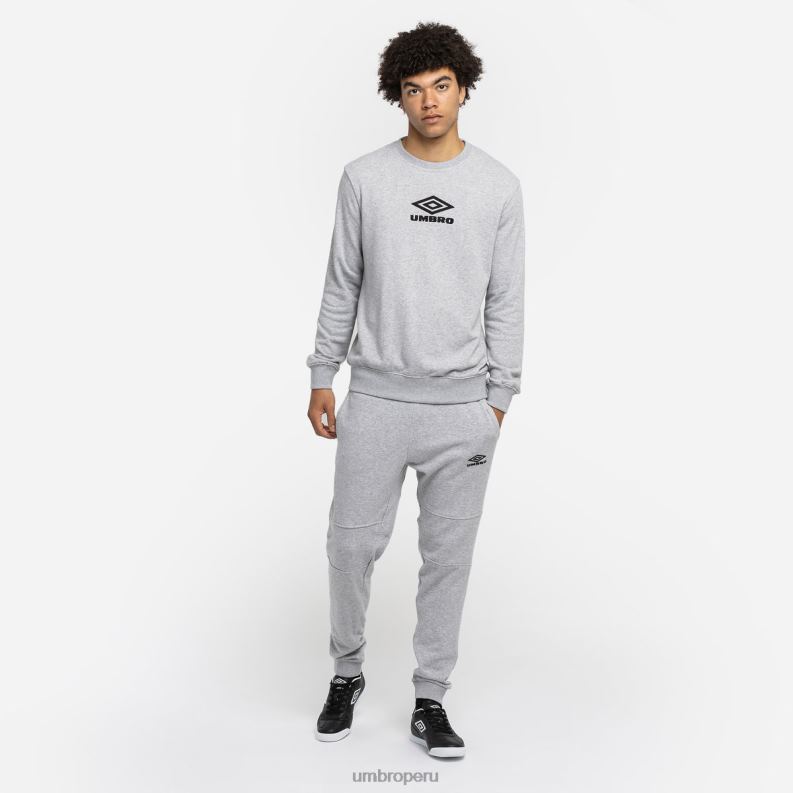 sudor de diamante hombres ropa 64RRH145 Umbro gris jaspeado/negro