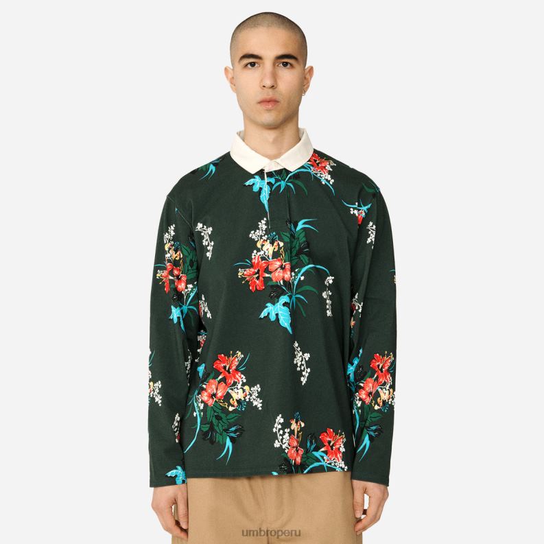 camisa de punto con estampado ymc ahola hombres ropa 64RRH82 Umbro florales múltiples