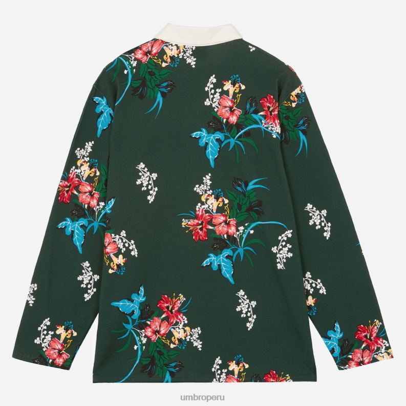 camisa de punto con estampado ymc ahola hombres ropa 64RRH82 Umbro florales múltiples