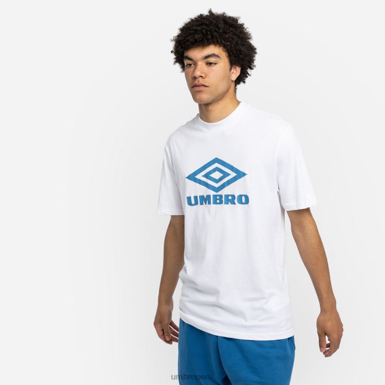camiseta con logo de diamante hombres ropa 64RRH69 Umbro blanco/azul vallarta