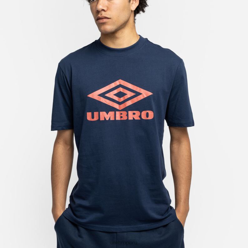 camiseta con logo de diamante hombres ropa 64RRH70 Umbro humor índigo/salsa picante