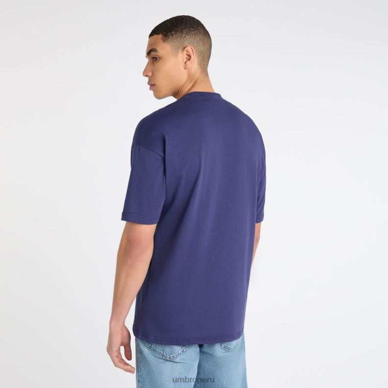 camiseta con logo de gio goi hombres ropa 64RRH65 Umbro azul patriota/malvavisco