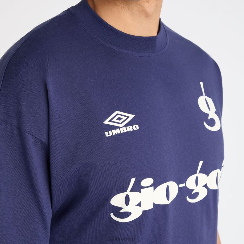 camiseta con logo de gio goi hombres ropa 64RRH65 Umbro azul patriota/malvavisco