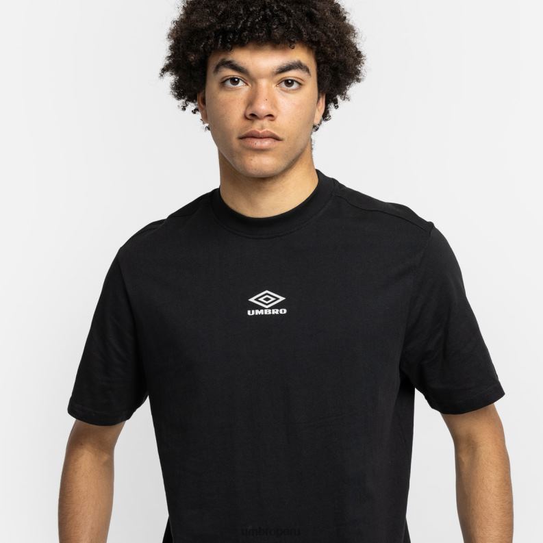 camiseta con logo pequeño de diamantes hombres ropa 64RRH72 Umbro negro/roca lunar