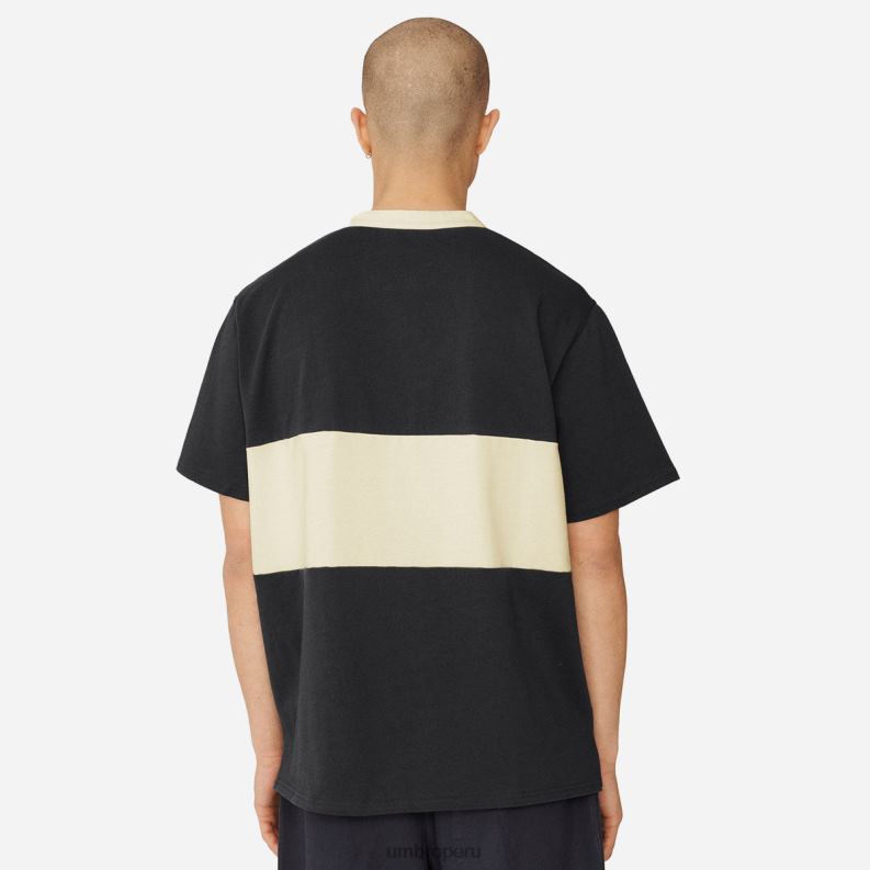 camiseta de rugby con cuello henley ymc hombres ropa 64RRH88 Umbro blazer azul marino/crema cannoli