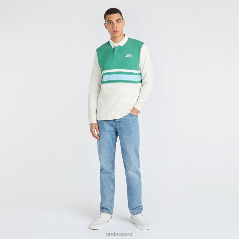 camiseta de rugby hombres ropa 64RRH42 Umbro crudo/abeto/salto ángel