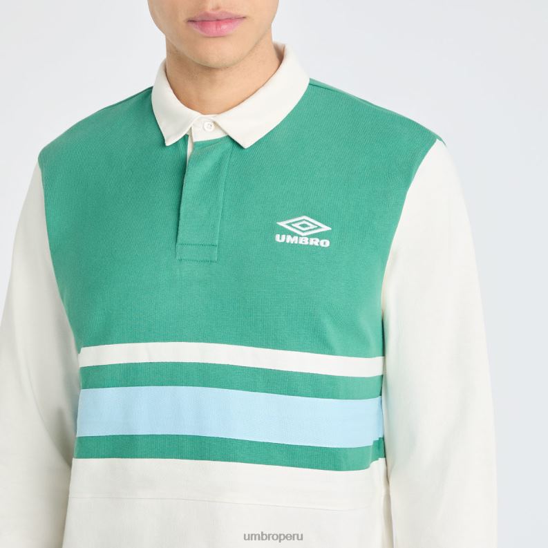 camiseta de rugby hombres ropa 64RRH42 Umbro crudo/abeto/salto ángel