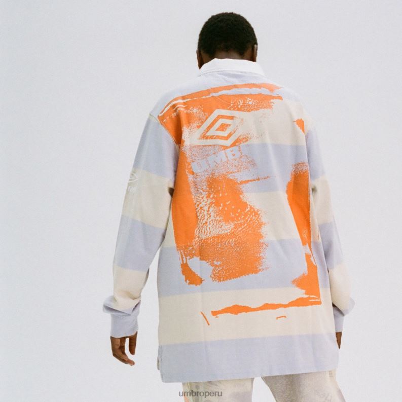 camiseta de rugby serigrafiada aries hombres ropa 64RRH1 Umbro lila/crema/blanco