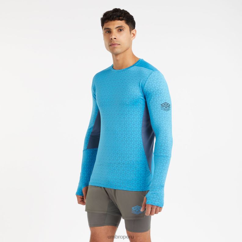 camiseta de running pro entrenamiento elite ls hombres ropa 64RRH16 Umbro malibu azul/mar de bering