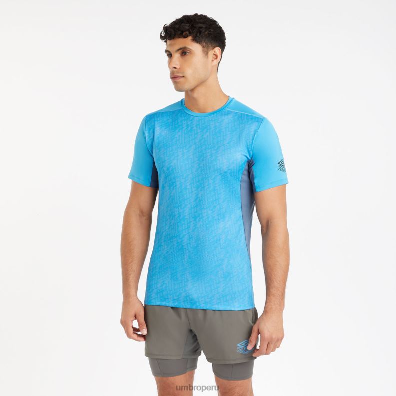 camiseta gráfica de entrenamiento profesional elite hombres ropa 64RRH30 Umbro malibu azul/mar de bering