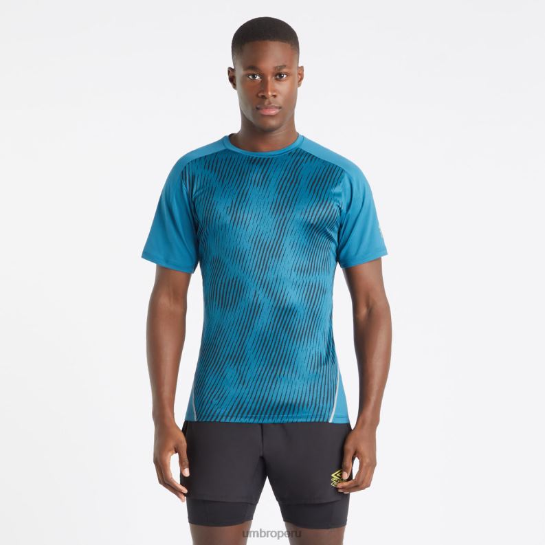 camiseta gráfica de entrenamiento profesional elite hombres ropa 64RRH79 Umbro corales azules