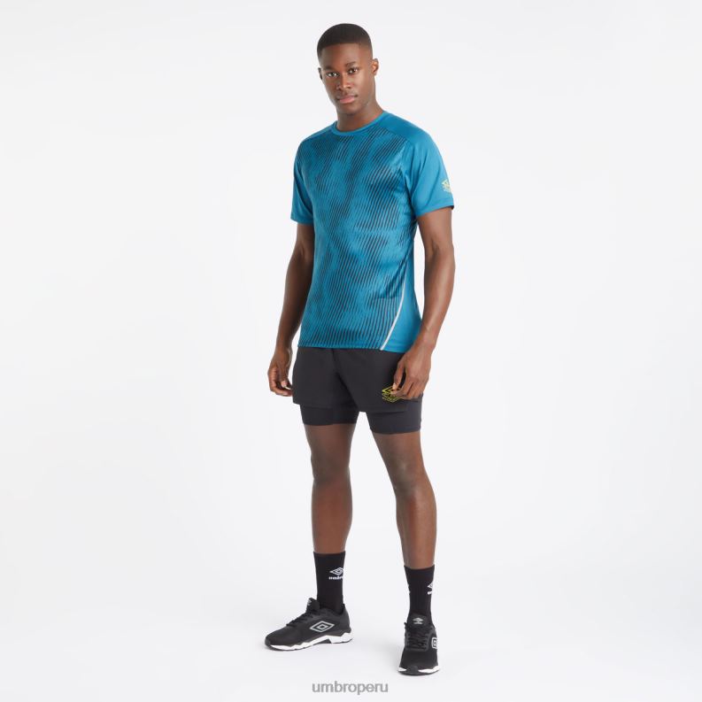 camiseta gráfica de entrenamiento profesional elite hombres ropa 64RRH79 Umbro corales azules