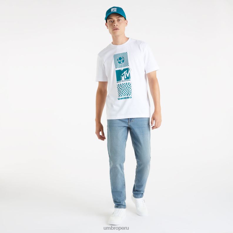camiseta gráfica mtv hombres ropa 64RRH20 Umbro blanco brillante