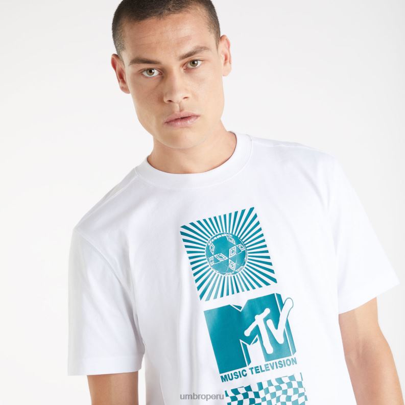 camiseta gráfica mtv hombres ropa 64RRH20 Umbro blanco brillante