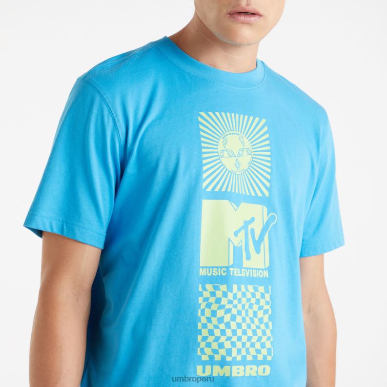 camiseta gráfica mtv hombres ropa 64RRH22 Umbro malibu azul