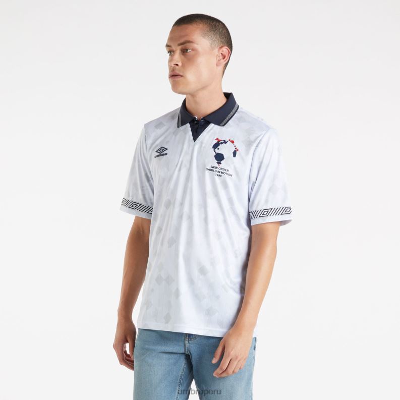 camiseta local de nuevo orden hombres ropa 64RRH3 Umbro blanco/azul marino oscuro