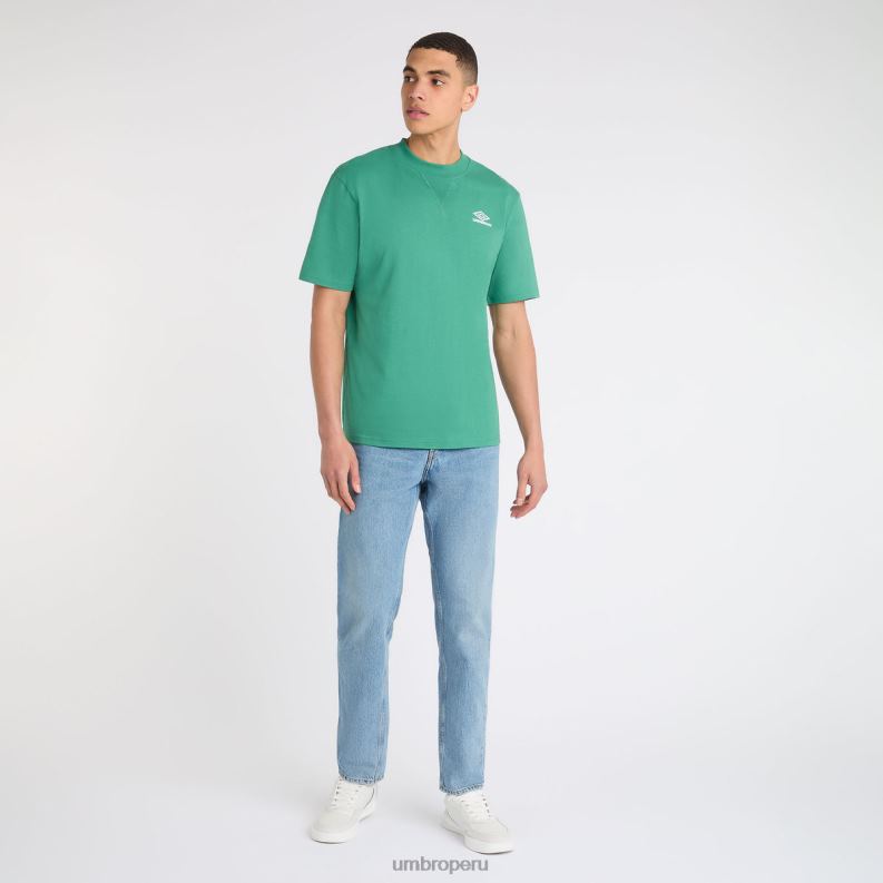 camiseta relajada hombres ropa 64RRH46 Umbro abeto/crudo